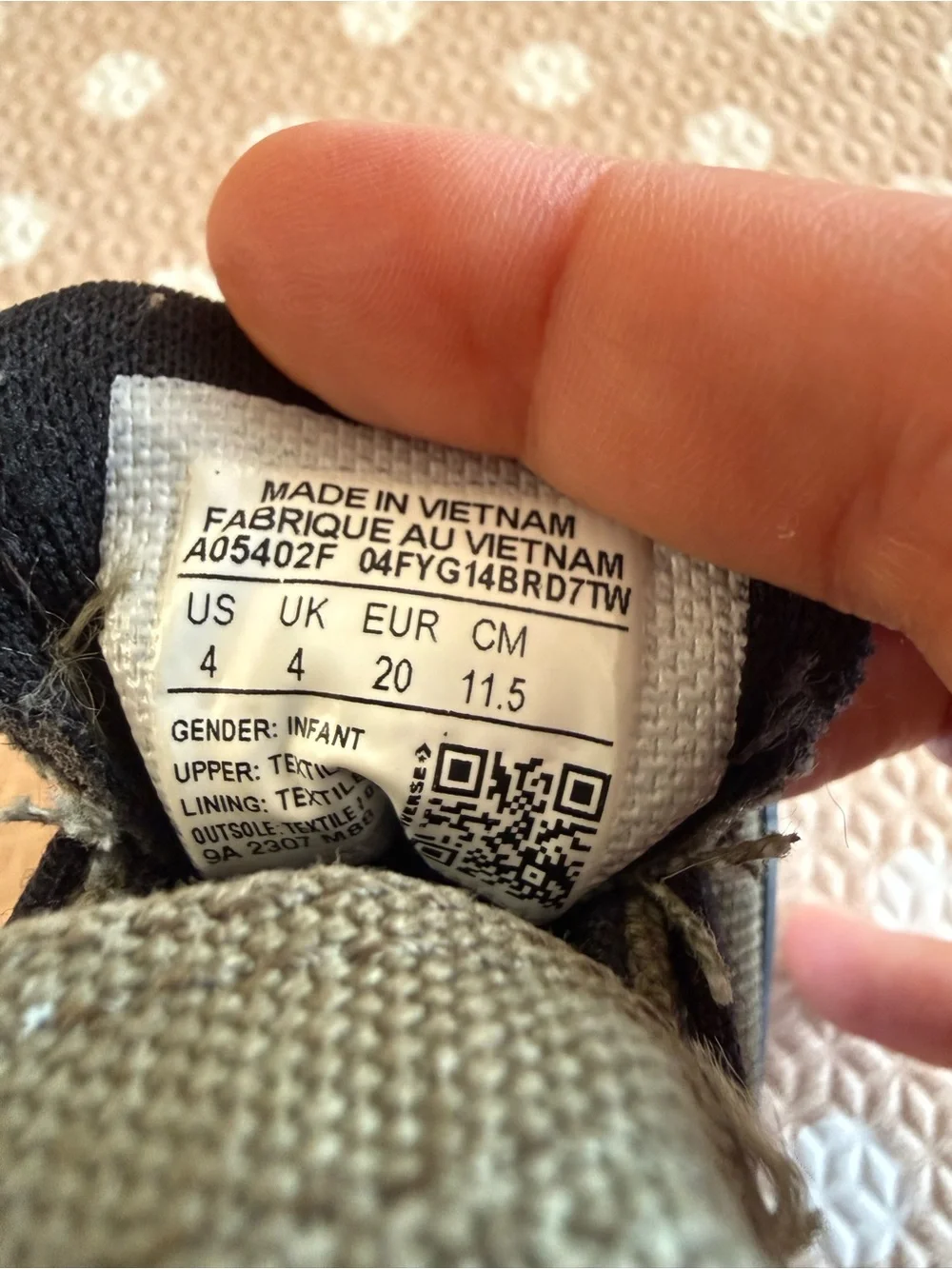 Converse Chuck Taylor All Star High Top Infant Sneakers Olive Green Size 4